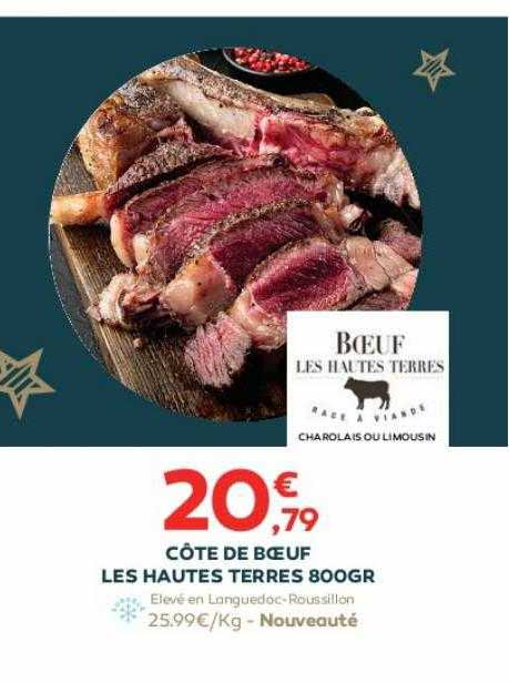 côte de bœuf les hautes terres 800gr