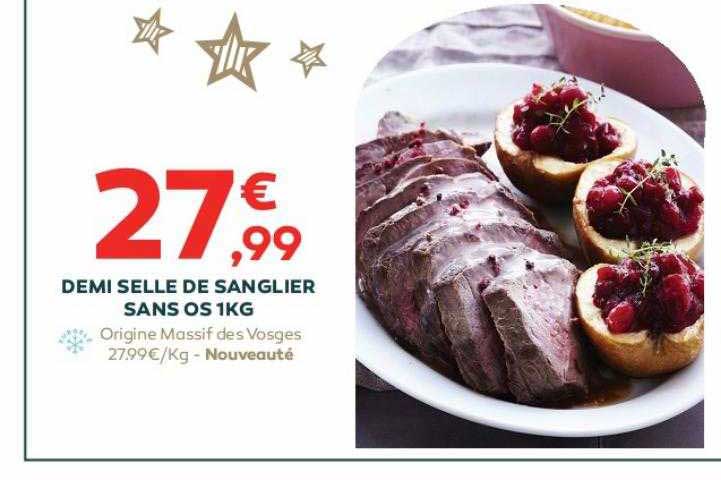 demi selle de sanglier sans os 1kg