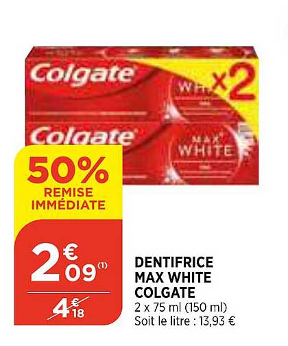 Dentifrice Max White Colgate