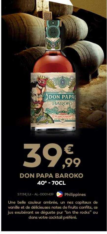 don papa baroko 40° - 70 cl