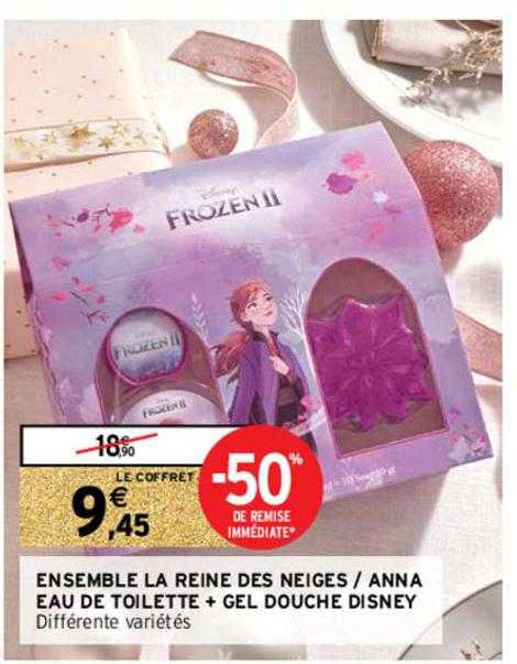 ensemble de la reine des neiges - anna eau de toilette + gel douche disney