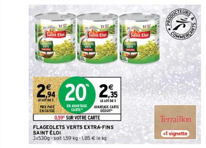 flageolets verts extra-fins saint éloi