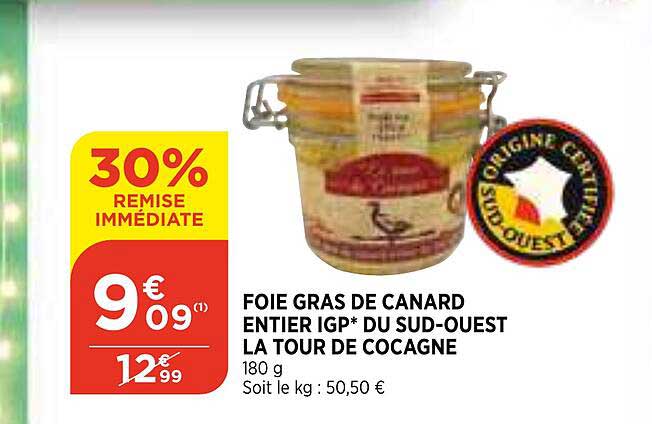 foie gras de canard entier igp du sud-ouest la tour de cocagne