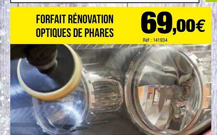 forfait rénovation optiques de phares