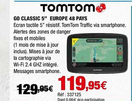 go classic 5" europe 48 pays tomtom
