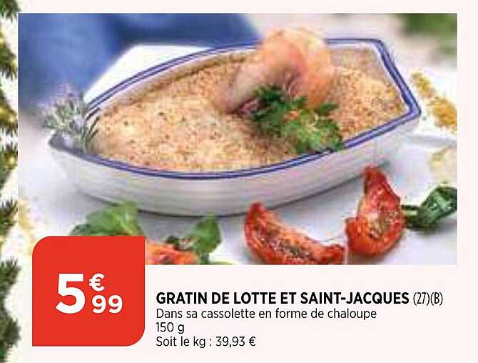 gratin de lotte et saint-jacques