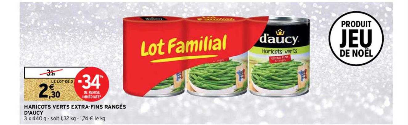 haricots verts extra-fins rangés d'aucy