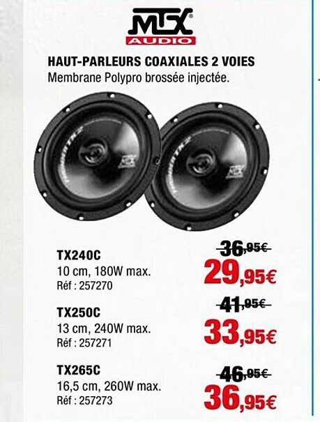 haut-parleurs coaxiales 2 voies audio mtx