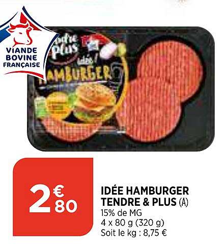 idée hamburger tendre & plus