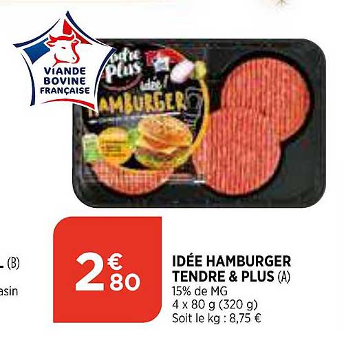 idée hamburger tendre & plus