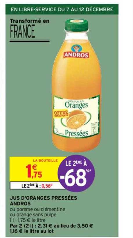 jus d'oranges pressées andros