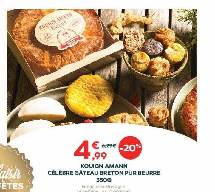 kouign amann célèbre gâteau breton pur beurre 350g