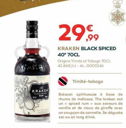 kraken black spiced 40° 70cl