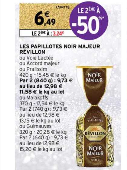 les papillotes noir majeur révillon