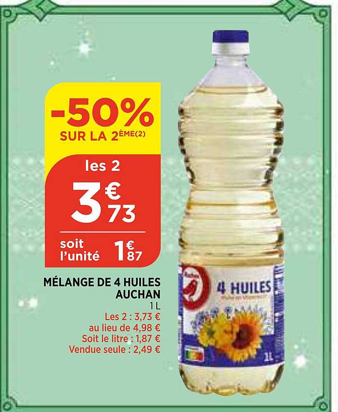 Mélange De 4 Huiles Auchan