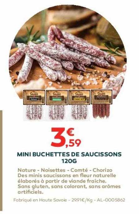 mini buchettes de saucissons 120g