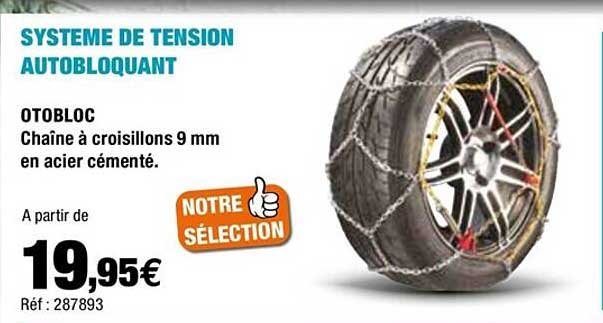 Otobloc Chaîne à Croisillons 9 Mm En Acier Cémenté