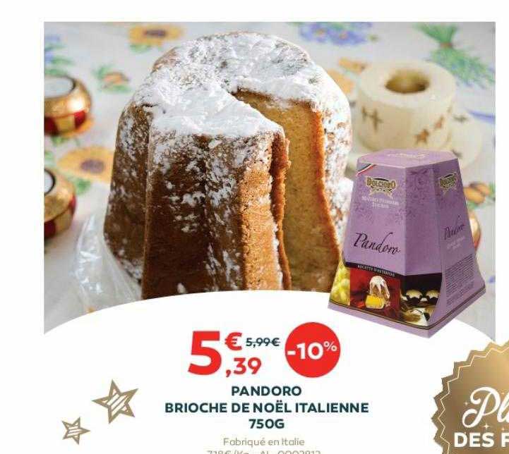 pandoro brioche de noël italienne 750g