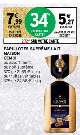 papillotes suprême lait maison cémoi