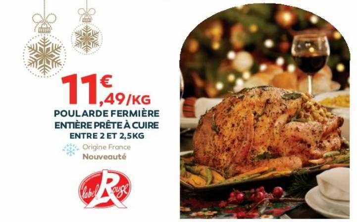 poularde fermière entière prête à cuire