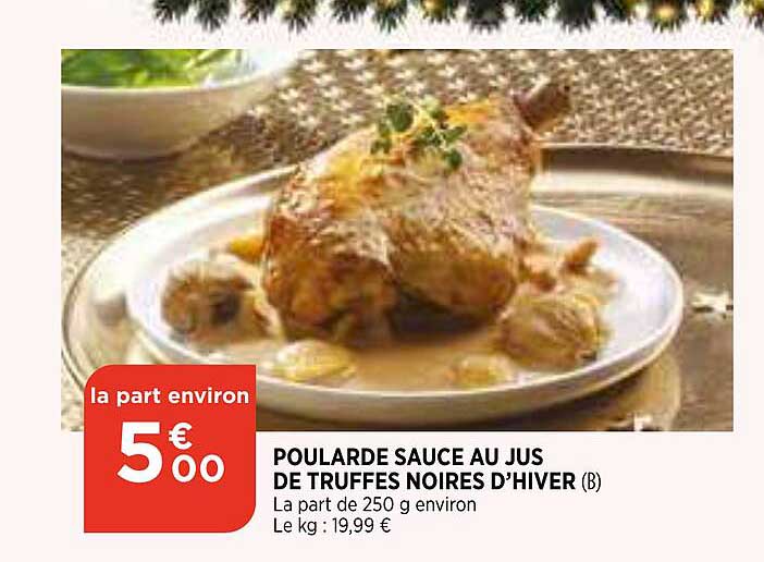 poularde sauce au jus de truffes noires d'hiver