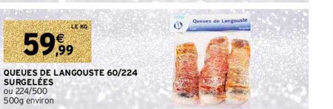 queues de langouste 60-224 surgelées