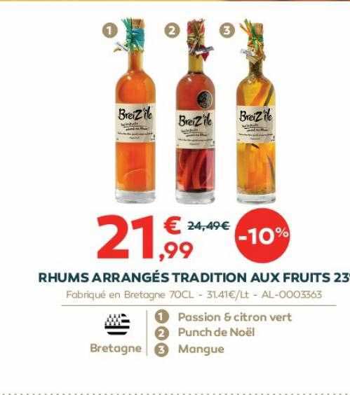 Rhums Arrangés Tradition Aux Fruits