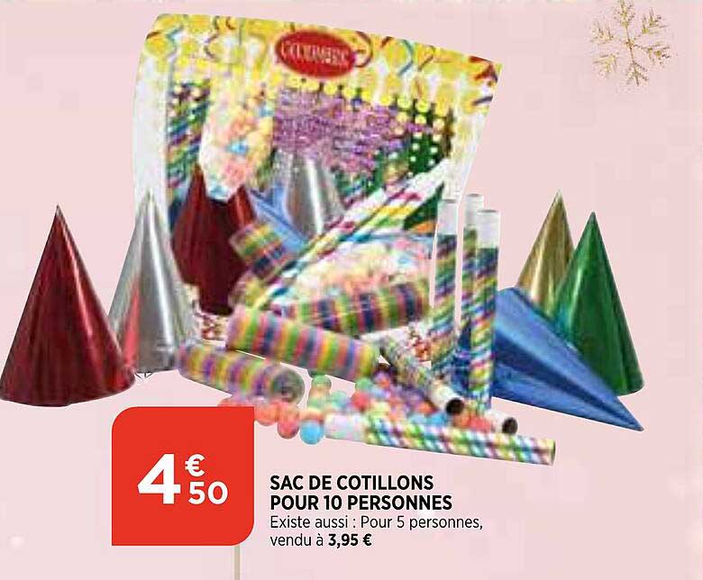 sac de cotillons pour 10 personnes