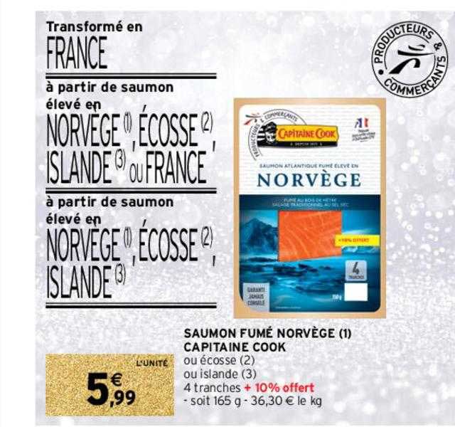 saumon fumé norvège capitaine cook