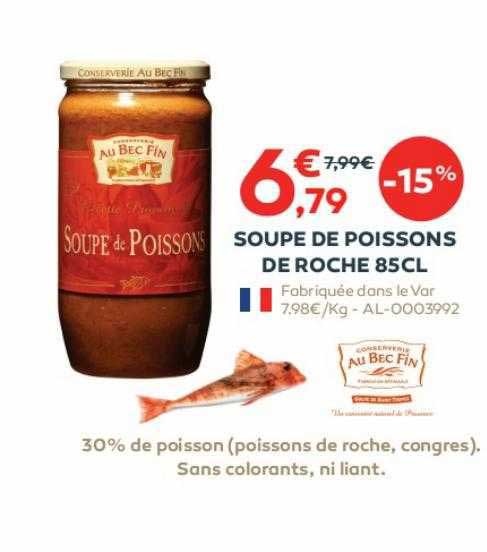 soupe de poissons de roche 85cl