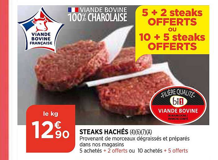 Viande Bovine : Steaks Hachés