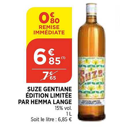 suze gentiane édition limotée par hemma lange