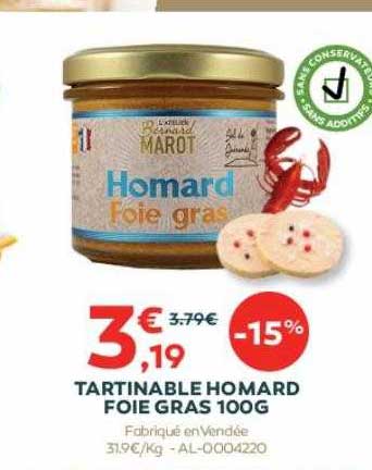 tartinable homard foie gras 100g