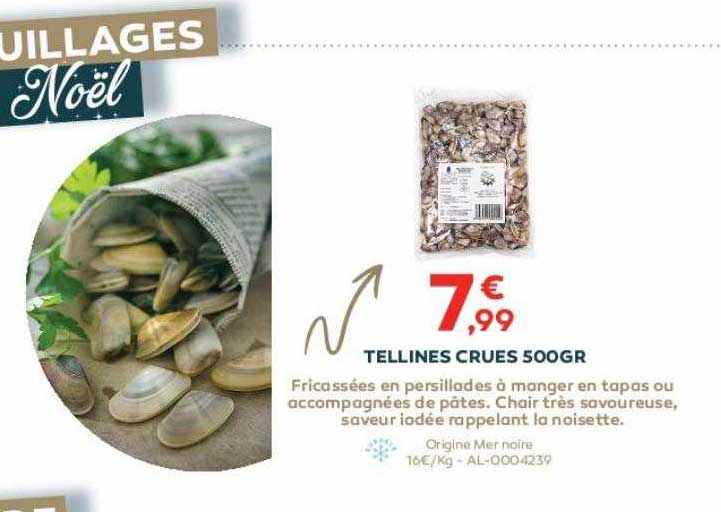 tellines crues 500gr