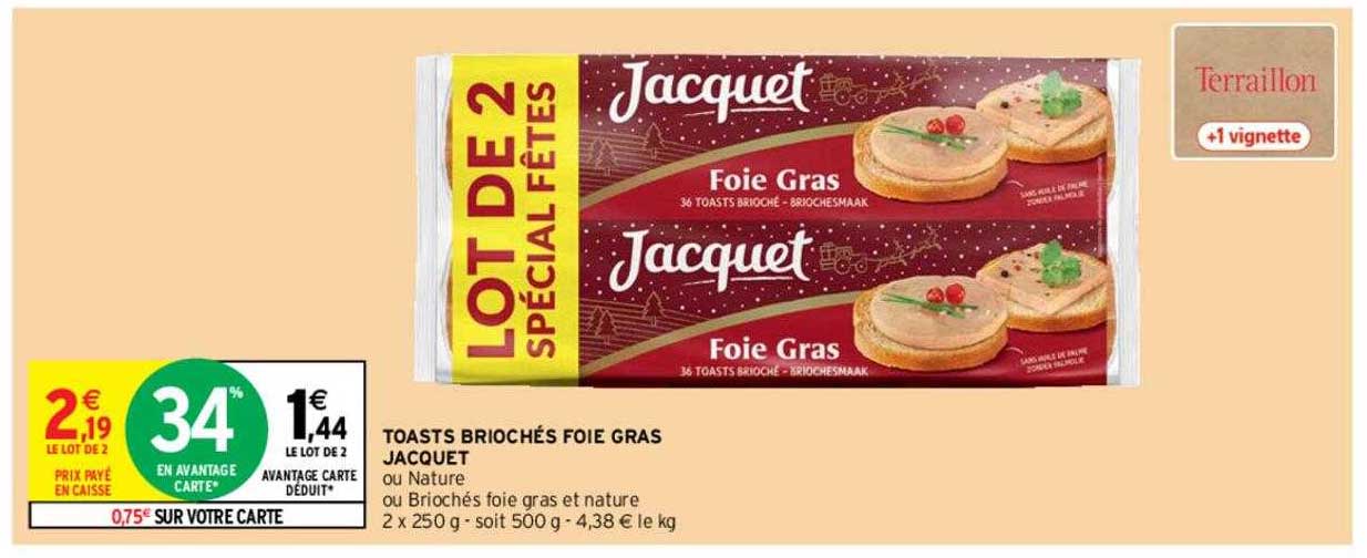 Toasts Briochés Foie Gras Jacquet