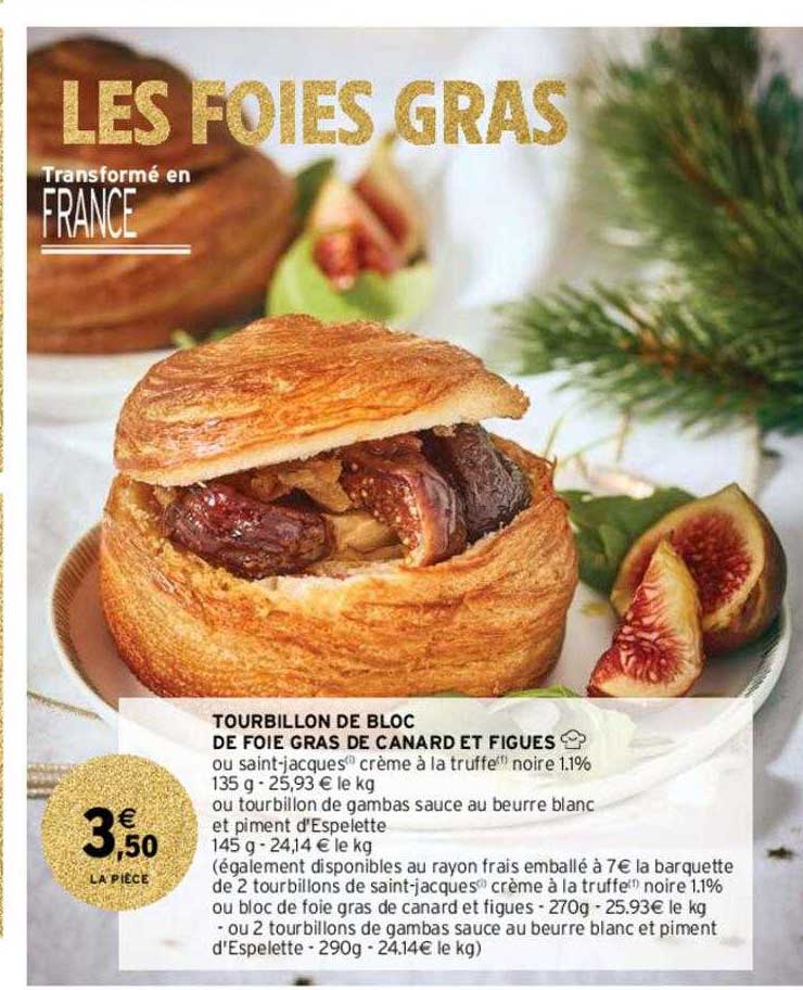 tourbillon de bloc de foie gras de canard et figues