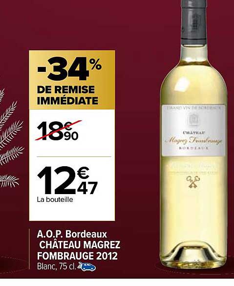 a.o.p. bordeaux château magrez fombrauge 2012