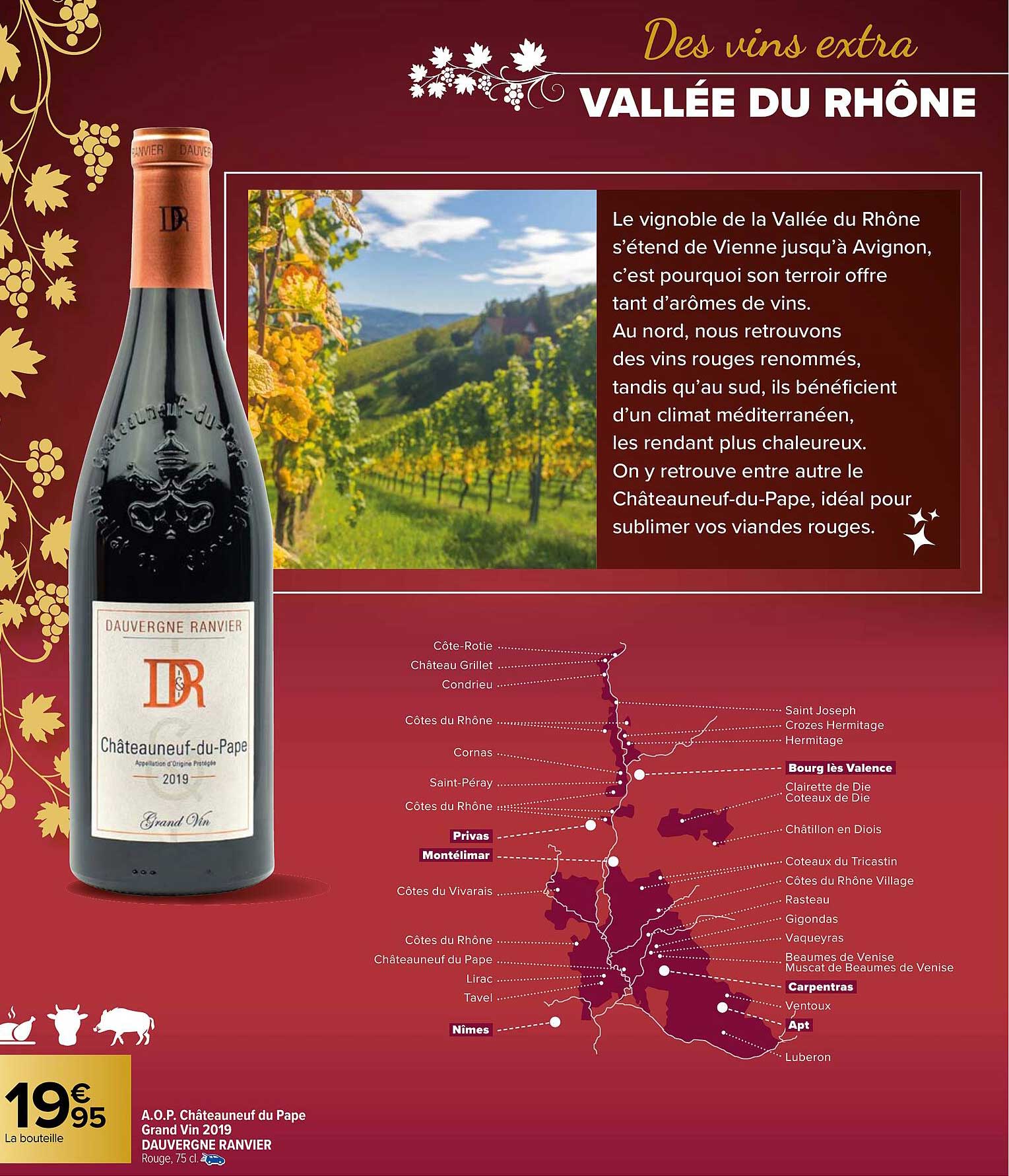 a.o.p. châteauneuf du pape grand vin 2019 d'auvergne ranvier