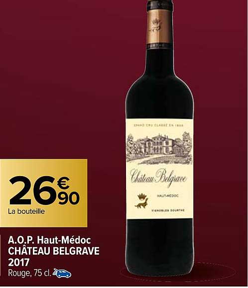 a.o.p. haut-médoc château belgrave 2017