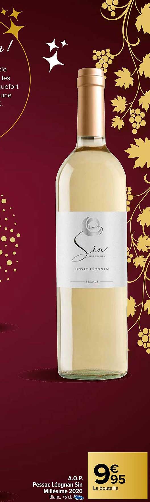 a.o.p. pessac léognan sin millésime 2020