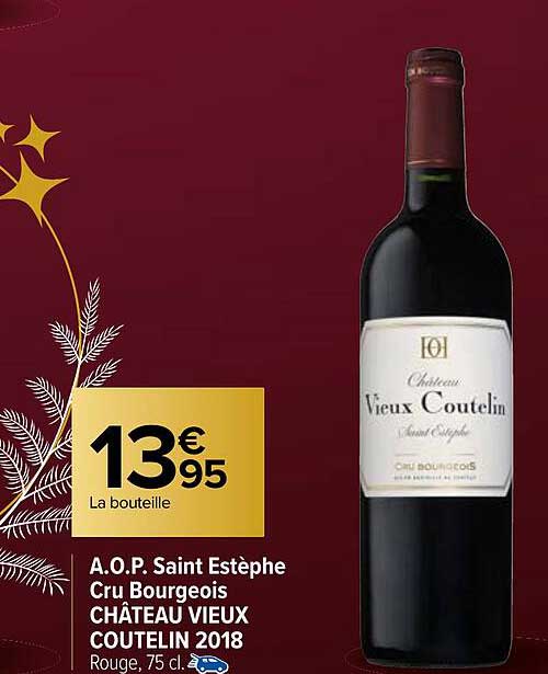 a.o.p. saint estèphe cru bourgeois château vieux coutelin 2018