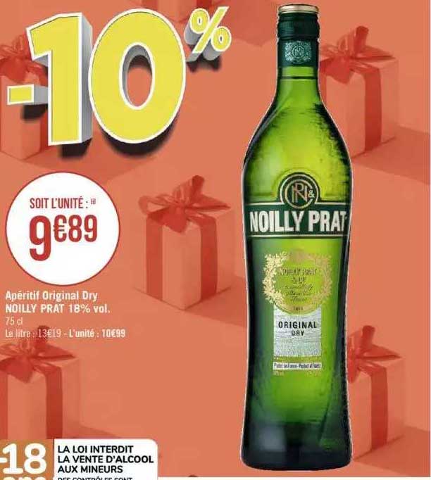 apéritif original dry noilly prat 18% vol.