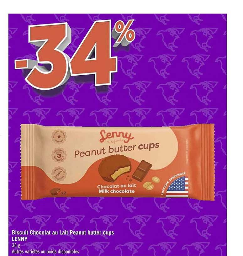 biscuit chocolat au lait peanut butter cups lenny