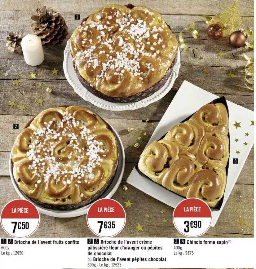 brioche de l'avent fruits confits, brioche de l'avent crème pâtissière fleur d'oranger ou pépites de chocolat ou brioche de l'avent pépites chocolat, chinois forme sapin