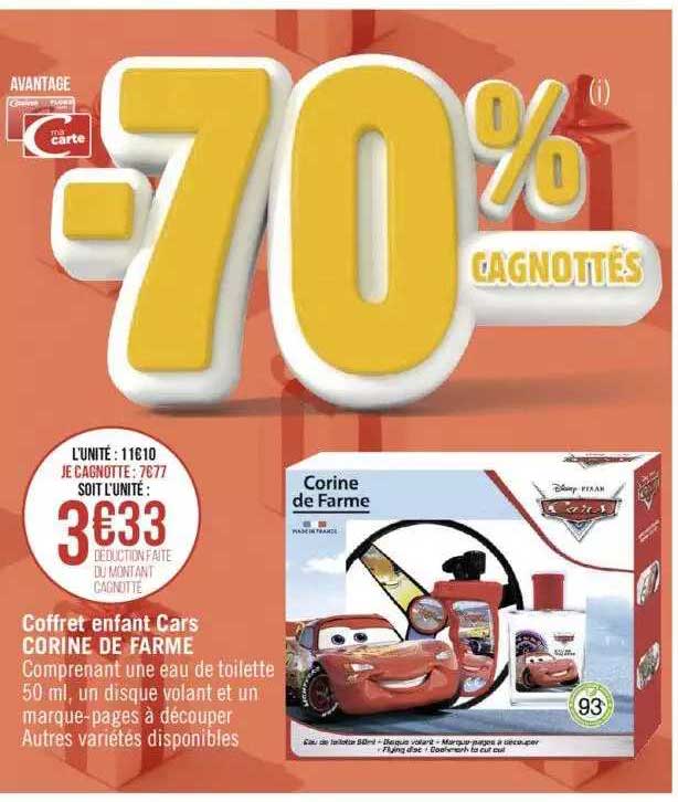coffret enfant cars corine de farme