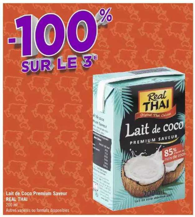 lait de coco premium saveur real thaï