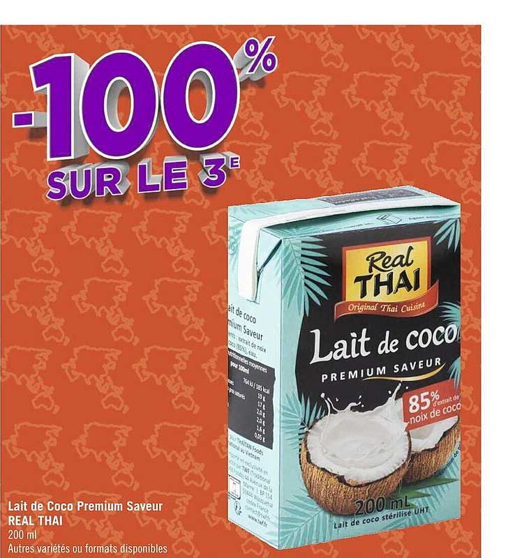 lait de coco premium saveur real thaï