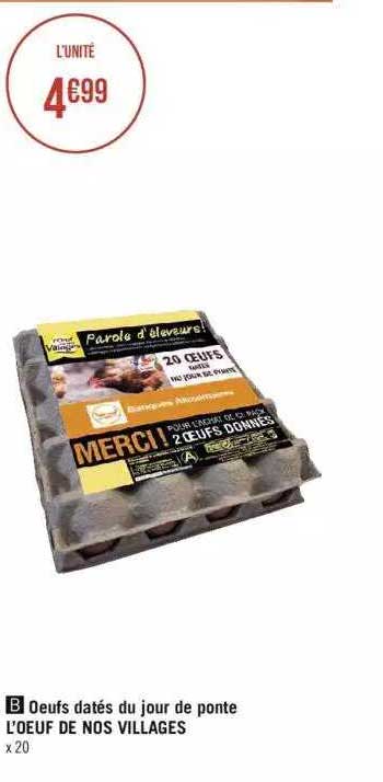 œufs datés du jour de ponte l’œuf de nos villages