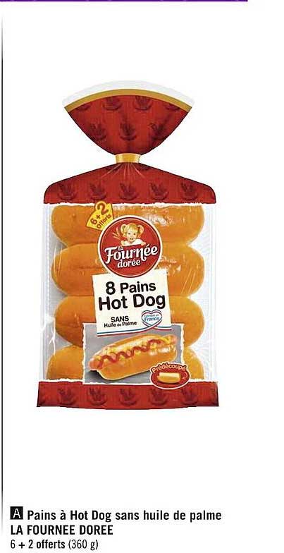 pains à hot dog sans huile de palme la fournée dorée