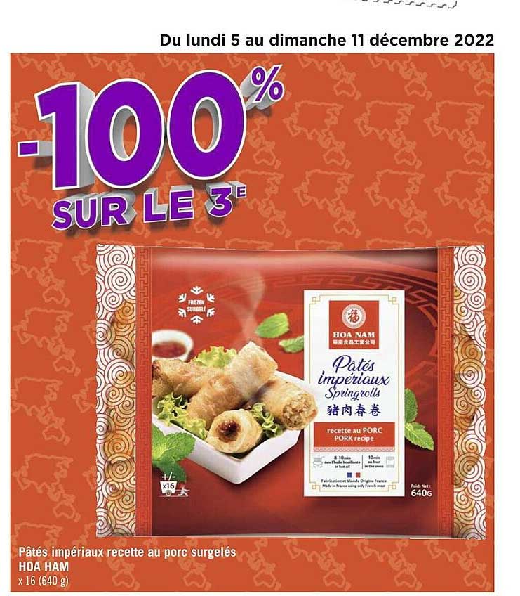 pâtés impériaux recette au porc surgelés hoa ham
